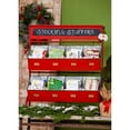 thumbnail image 4 of Cape Craftsmen Rustic Red Two-Tiered Farmers Market Storage Cubby with Chalkboard Header, 4 of 5