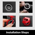 thumbnail image 4 of Universal Engine Start/Stop Button Cover,Aluminum Alloy Car Power Control Trim,Push to Start Button Cover Key Protective Cover for Civic CRV XRV Chall, 4 of 5