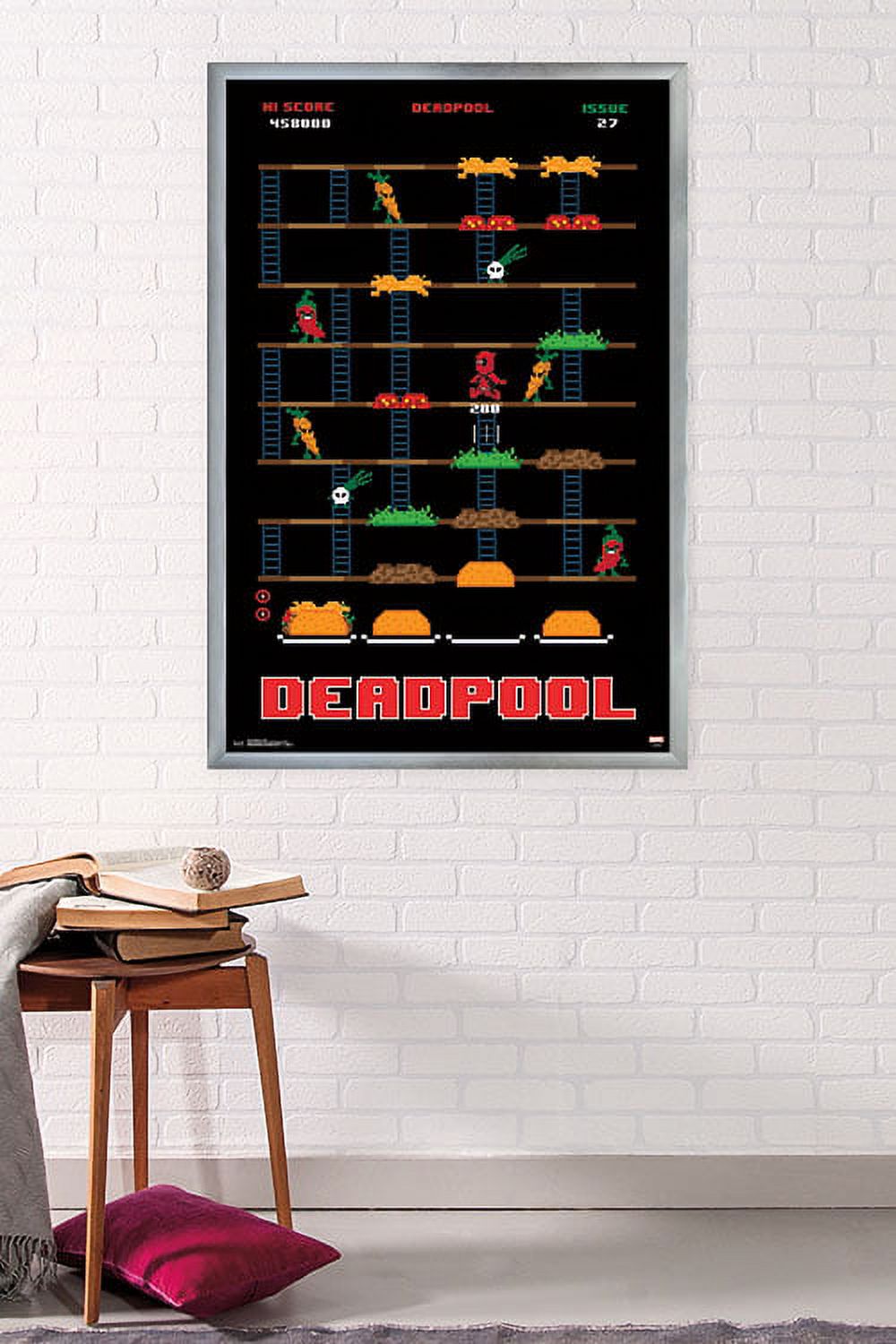 Marvel Comics - Deadpool - Game Wall Poster, 22.375" x 34", Framed