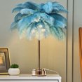 thumbnail image 5 of 1 Pcs Large Feather Desk LED Lamp Furry Table Lamp Childrens Room Cute Romantic Girl Lamp for Wedding Room Decoration Bedside Feather Light Bedroom Living Room Wedding Christmas Valentine's Day Decor, 5 of 6