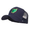 thumbnail image 4 of OH State Map Embroidered Mesh Cap - Navy OSFM, 4 of 5