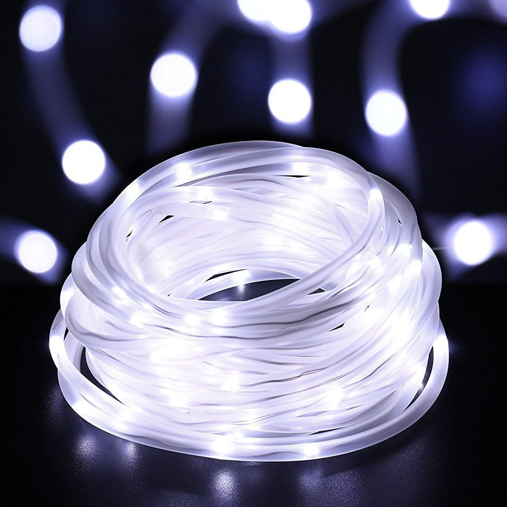 Qedertek Christmas Solar Rope Lights 33ft 100 Led String Lights