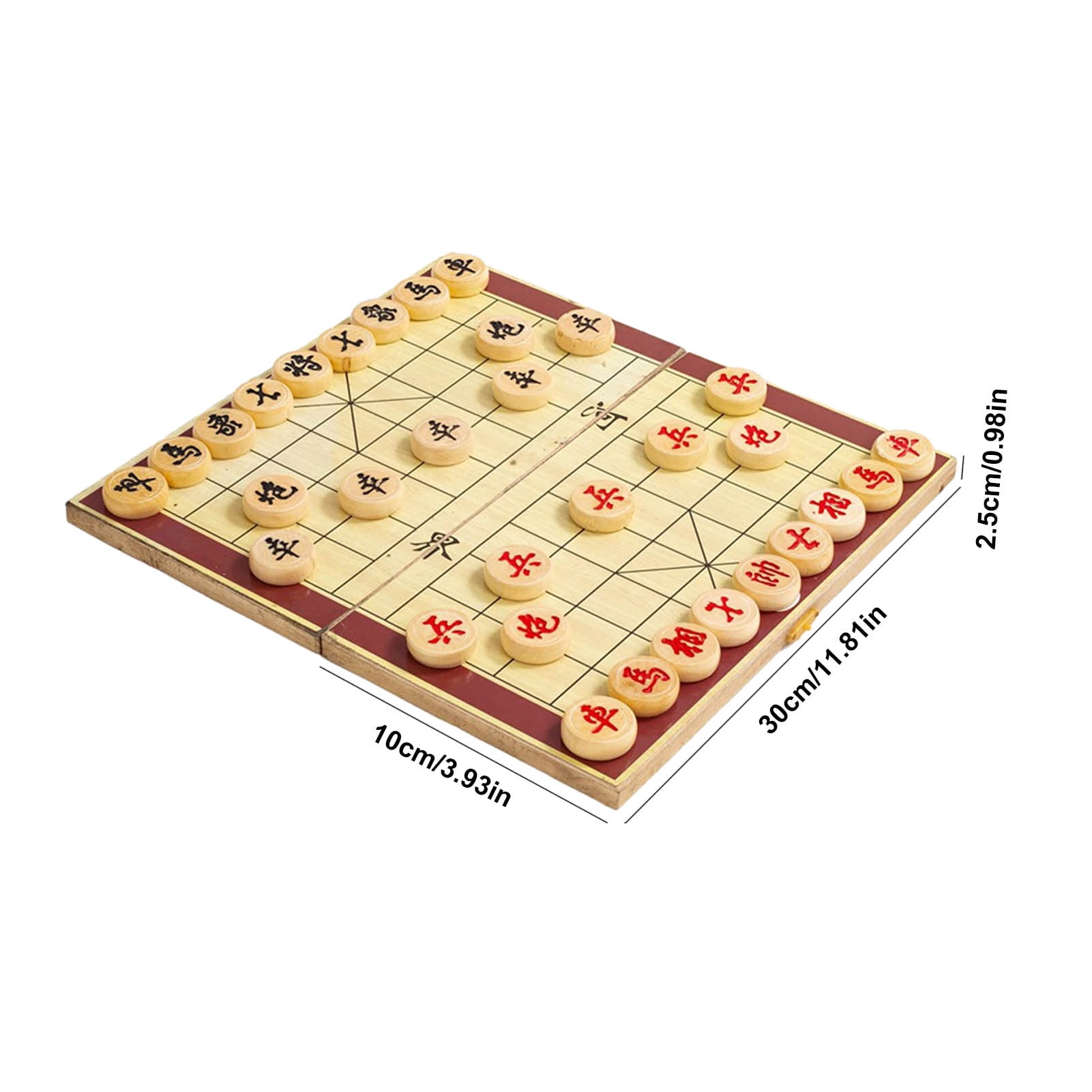 Chinese Chess Portable Foldable Wooden Travel Board Game Set - Walmart.com