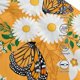thumbnail image 3 of Fotbe White Floral and Butterflies Gorro Clásico de Béisbol, Gorra Ajustable con Broche Snapback, Gorro de Exterior de Algodón Suave, 3 of 6