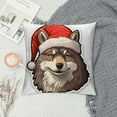 thumbnail image 2 of HENGT  Christmas Pillow Covers Christmas Decor,Merry Christmas Wild Animals Deer Bear Wolf Cheetah Decorative Throw Pillow Covers, 2 of 5