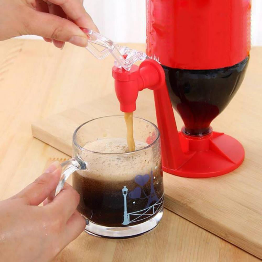 Great Idea for Creative Home Party Kitchen Tool. Red Enjoy Drinking Juice Water Eutuxia Upside Down Soda Dispenser Coffee Soda Beverages & Keep Soda Fizz with Switch Pressure 