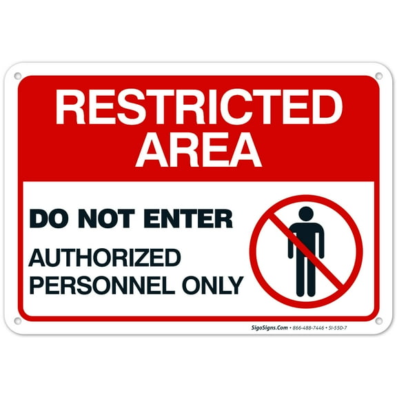 Authorized Personnel Only Sign, Restricted Area Sign, Do Not Enter,