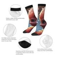 thumbnail image 3 of Yiaed Cute Red And White Elf Print Great elasticity Crew Socks Sports socks for Men and Women, 3 of 5