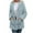 Blue, variant on Women Soft Lightweight Button Down Hooded Coat Casual Fall Outerwear with Pockets and Fuzzy Lining L Size Beige