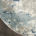 thumbnail image 4 of Nourison Concerto Abstract Ivory Grey Blue 5' x 8' Oval Area Rug (5x8), 4 of 8