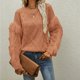thumbnail image 3 of Gibobby Suéter de Cuello Redondo para Mujer, Suéter de manga larga con cuello redondo para mujer(Naranja,XG), 3 of 5
