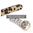 thumbnail image 4 of Cinturón de piel de serpiente con hebilla redonda de 3 piezas, 4 of 6