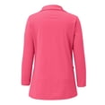 thumbnail image 3 of Ladies Workoffice Blazer Solid Color Fitted Suit Button Down Fashion Jacket Single Breasted Blouse Lapel Notched Elegant Cardigan Mid Length Leisure Outwear, 3 of 6