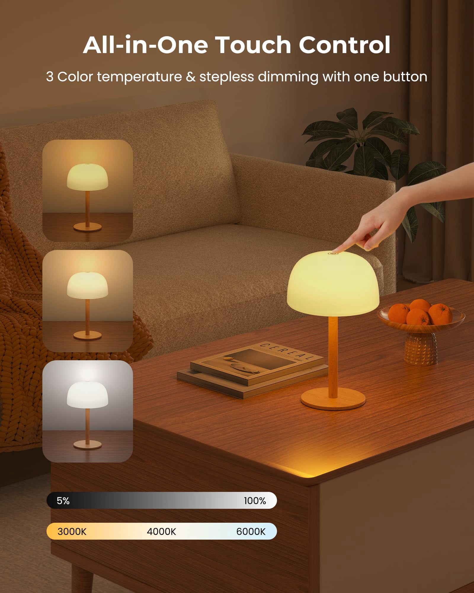 IP65 Shower Lamp Waterproof, 7500mAh Rechargeable Shower Lights for Inside Shower, 18 Colors Cordless Shower Light, Stepless Dimming LED Table Lamp for Bathroom Bathtub Patio Outdoor