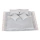 thumbnail image 4 of Juego de ropa de cama de simulación para casa de muñecas en miniatura de 1/12, sábana de tela, almohada y edredón. Verde Blanco, 4 of 9