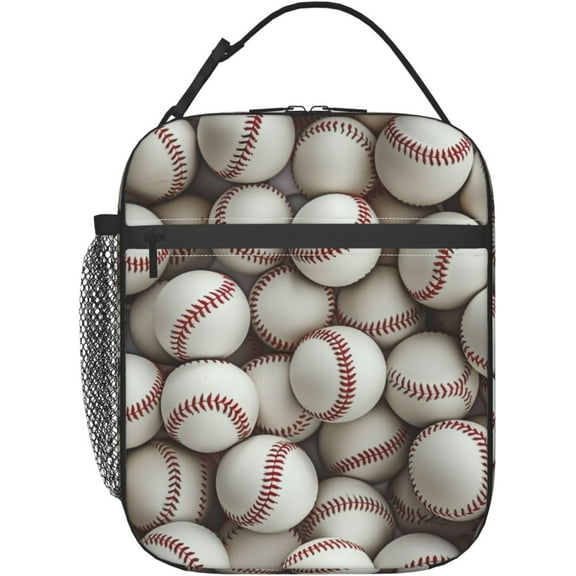 Insulated Lunch Box for Adults Baseball Lunch Box for Work Picnic Travel Hiking Beach or Fishing Home Birthday Gift Sport Baseball Theme Lunch Bag