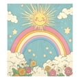 thumbnail image 6 of Yayeee Magnetic Dishwasher Cover for The Front Decoration Home Kitchen Machine Sticker Protector, Retro Beige Rainbow, 6 of 6