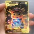 thumbnail image 4 of Metal Card Gold Vmax Card Pikachu Charizard English Iron Cards Mega Vstar GX Package Anime Game Battle Collection Gifts, 4 of 5