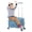 Blue, variant on 20" Ride on Suitcase for Kids, Carry On Luggage with Kid Seat, Foldable Handlebars Pedals and Removable Wheels Holds up to 110 lbs Luggage Travel Rolling Suitcases for Boys Girls (Pink)
