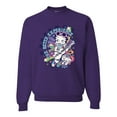 thumbnail image 1 of Wild Bobby, The Betty Experience Guitars Betty Boop Unisex Crewneck Sweatshirt, Purple, X-Large, 1 of 5