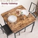 thumbnail image 4 of 3 - piece small dining mesa set para 2: square mesa con 2 forrado sillas, ideal para para small spaces in kitchens y apartments, 4 of 8