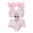 thumbnail image 5 of LOL Surprise! Girls Swimsuits Graphic One Piece Bikinis Bathing Suits Ruffled Butts Swim Trunks Sizes 3-10T, 5 of 10