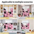 thumbnail image 5 of Valentine's Day Kitchen Curtains Window Panels, Romantic Love Heart Ballons Pink and Black Insulated Window Treatment Curtain, Grommet Curtains for Bedroom/Living Room/Bathroom, 2 Piece 42"Wx63"L, 5 of 8