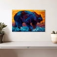 thumbnail image 2 of Elephant Stock Rivers Edge Ii Wall Art - Horizontal Canvas Wall Art - Living Room Wall Decor - Animal Canvas - Orange And Blue Decor By Marion Rose - 12" x 8", 2 of 8