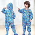thumbnail image 4 of YOUI-GIFTS Toddler Rain Suit with Hood Waterproof Coverall Kids Baby One Piece Rainsuit Outdoors Rain Wear 1-7 Years, 4 of 7