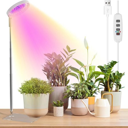 LED Grow Light for Indoor Plants with Stand UV& Full Spectrum Halo Growing Lamp