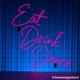 thumbnail image 2 of Glowneon Eat Drink Dance Neon Sign, Custom Inspirational Quote Led Light Wall Art, Home Party Decor, 2 of 4