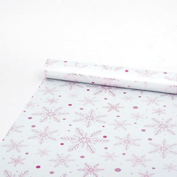 Christmas Series Wrapping Paper Roll Christmas Snowflake Alphabet Bow Aluminized Paper Gift Wrap Paper Large Gift Craft Paper Festival Gift Decorative