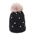 thumbnail image 3 of Beanie for Women Winter Hat Solid Color Riding Knitted Cap Costume Accessories Black, 3 of 8