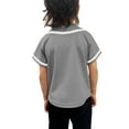 thumbnail image 3 of Lappel Kids Baseball Button Down Jersey League Sports Team Uniforms Size 12 Month to 10 Years Short Sleeve Athletic Sports Tee Shirts Made in USA, 3 of 4