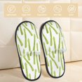 thumbnail image 2 of House Slippers for Women Men - Asparagus Pattern cute Lightweight House Shoes Fuzzy Slippers, Soft Slip-On Cozy House Slippers for Woman Indoor Outdoor, 2 of 7