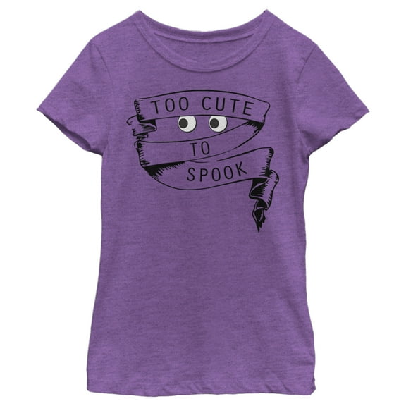 Girl's Lost Gods Halloween Too Cute to Spook Graphic Tee Purple Berry Medium