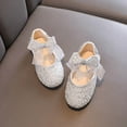 thumbnail image 4 of ATOGUTA Girls Shoes Dress Silver Ballet Shoes Flower Girls Mary Jane Flats Sequined Pearl Crystal Dress Shoes for Party Wedding, 4 of 4