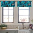 thumbnail image 3 of LALILO Kitchen Curtain Valance Beautiful Artistic Rod Pocket Window Curtain 52"x 18" Set of 2, 3 of 5