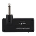 thumbnail image 3 of Mini Headphone Amplifier for Electric Guitar & Bass with Built-in Guitar Tuner, USB Audio Cable, and Adapter - Heavy Metal Compatible, Black Color (Built-in Battery for Tuner), 3 of 6