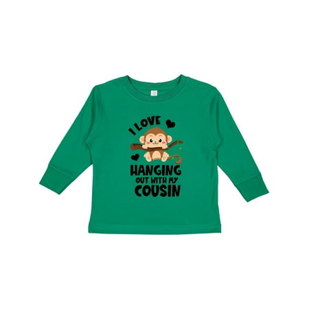 

Inktastic Monkey I Love Hanging out with My Cousin Boys or Girls Long Sleeve Toddler T-Shirt