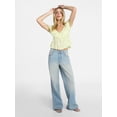 thumbnail image 2 of No Boundaries Picot Trim Babydoll Top, Women’s XXS-XXL, 2 of 5
