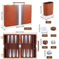 thumbnail image 3 of Funda clásica de piel sintética Backgammon Set RERIVER 2 Players, 3 of 7