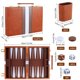 thumbnail image 3 of Funda clásica de piel sintética Backgammon Set RERIVER 2 Players, 3 of 7