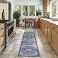 thumbnail image 2 of Nourison Nourison Washables 2'2" x 8' Charcoal Grey Vintage Indoor Rug, 2 of 8