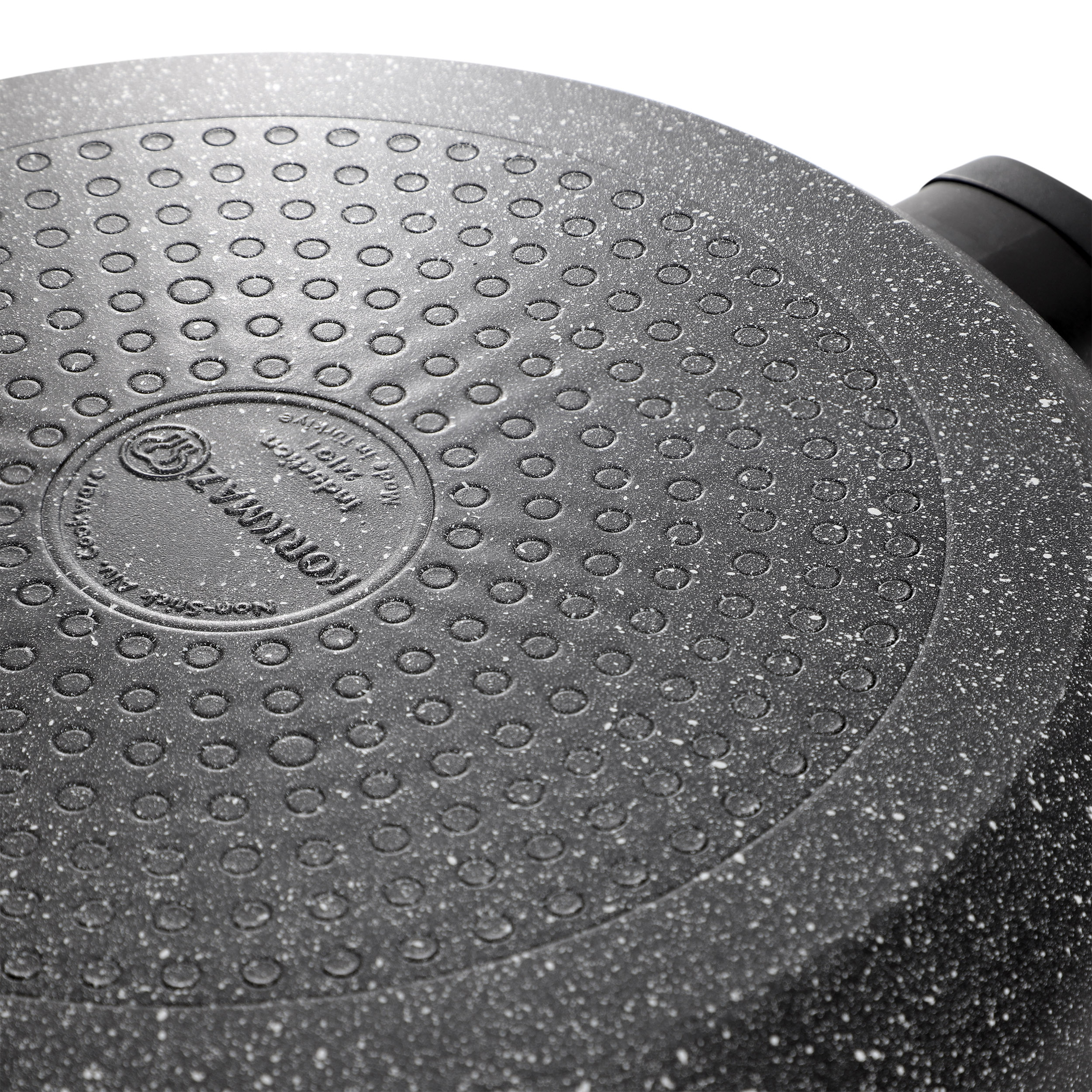 Korkmaz Ornella Nonstick 10 Inch Aluminum Frying Pan in Granite Black