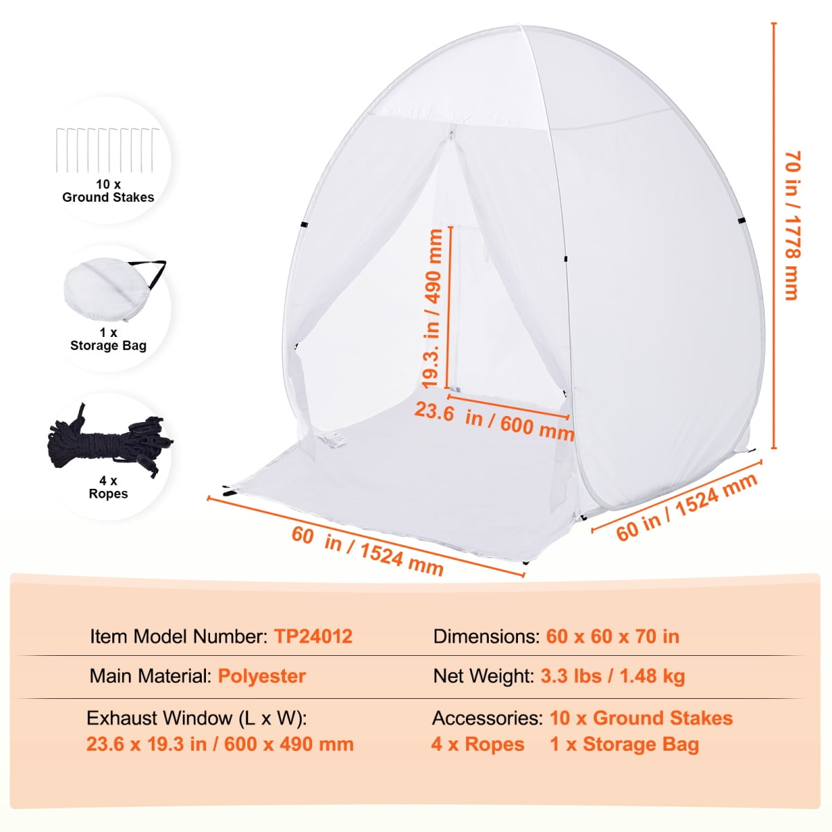 Portable Pop Up Spray Paint Tent Booth  Quick Setup Storage For Indoor Outdoor Use