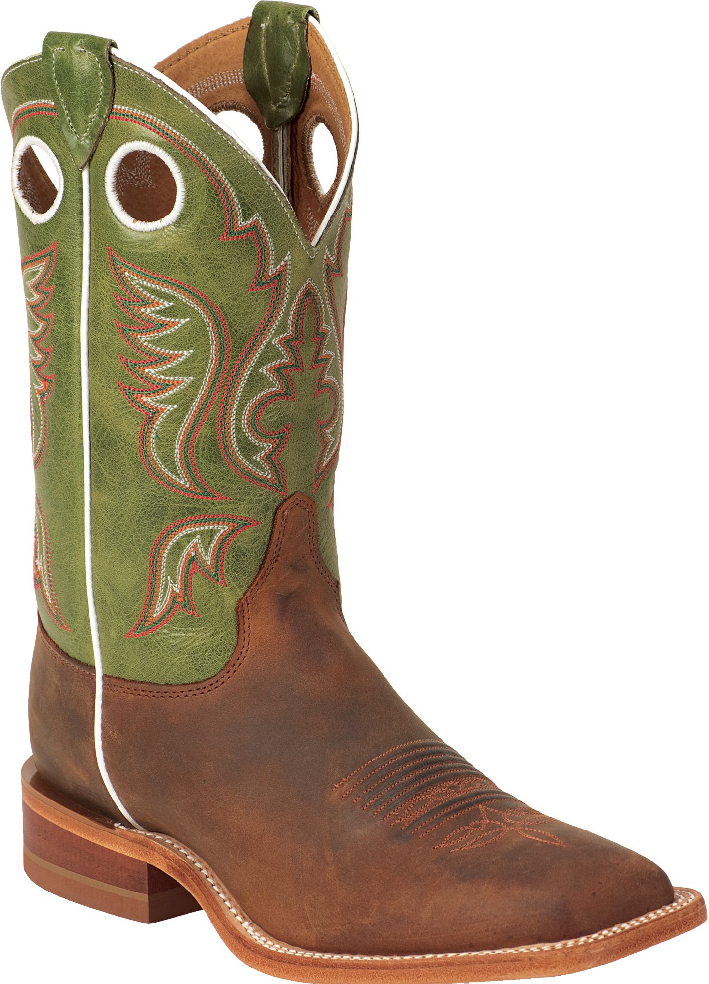 justin men's bent rail square toe western boots