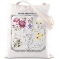 thumbnail image 1 of Book Inspired Gift Book Reader Tote Bag Book Literary Flower Gift Bookworms Shoulder Bag Historical Romance Gift, 1 of 7