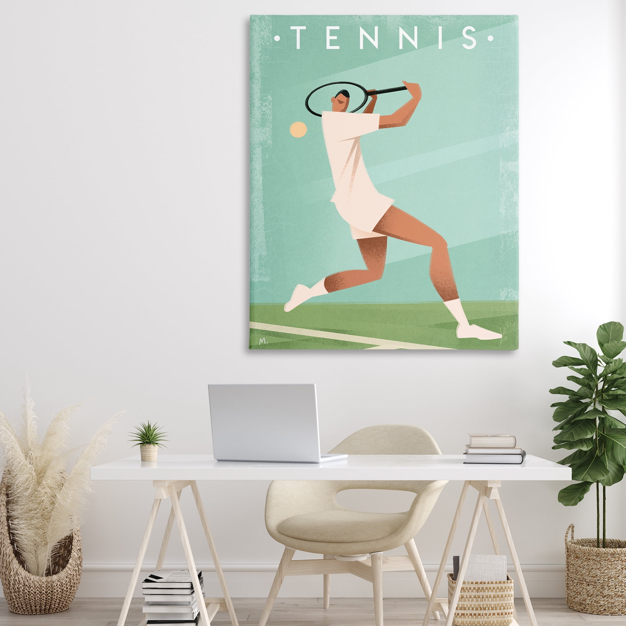 Stupell Industries Vintage Tennis Swing Canvas Wall Art, design by Martin Wickstrom