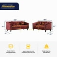 thumbnail image 3 of FUOROLA Mirando 2 Piece Living Room Set  Red, 3 of 5